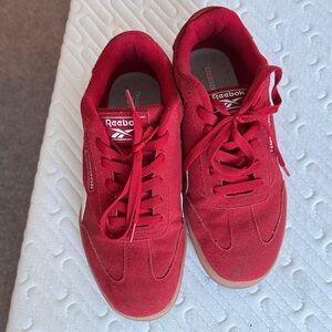 Reebok Red Suede Sneakers